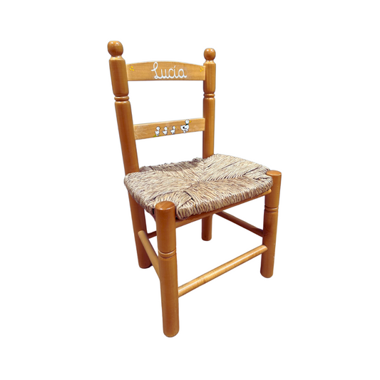 Silla de madera infantil personalizada