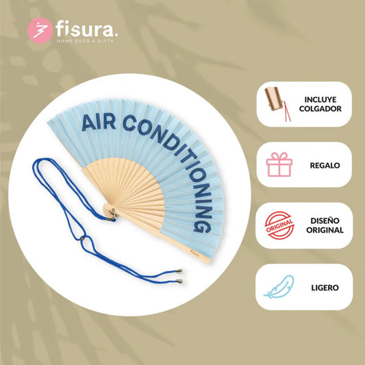 Abanico “Air Conditioning” azul