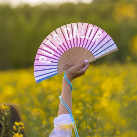 Abanico “Puto calor” degradado