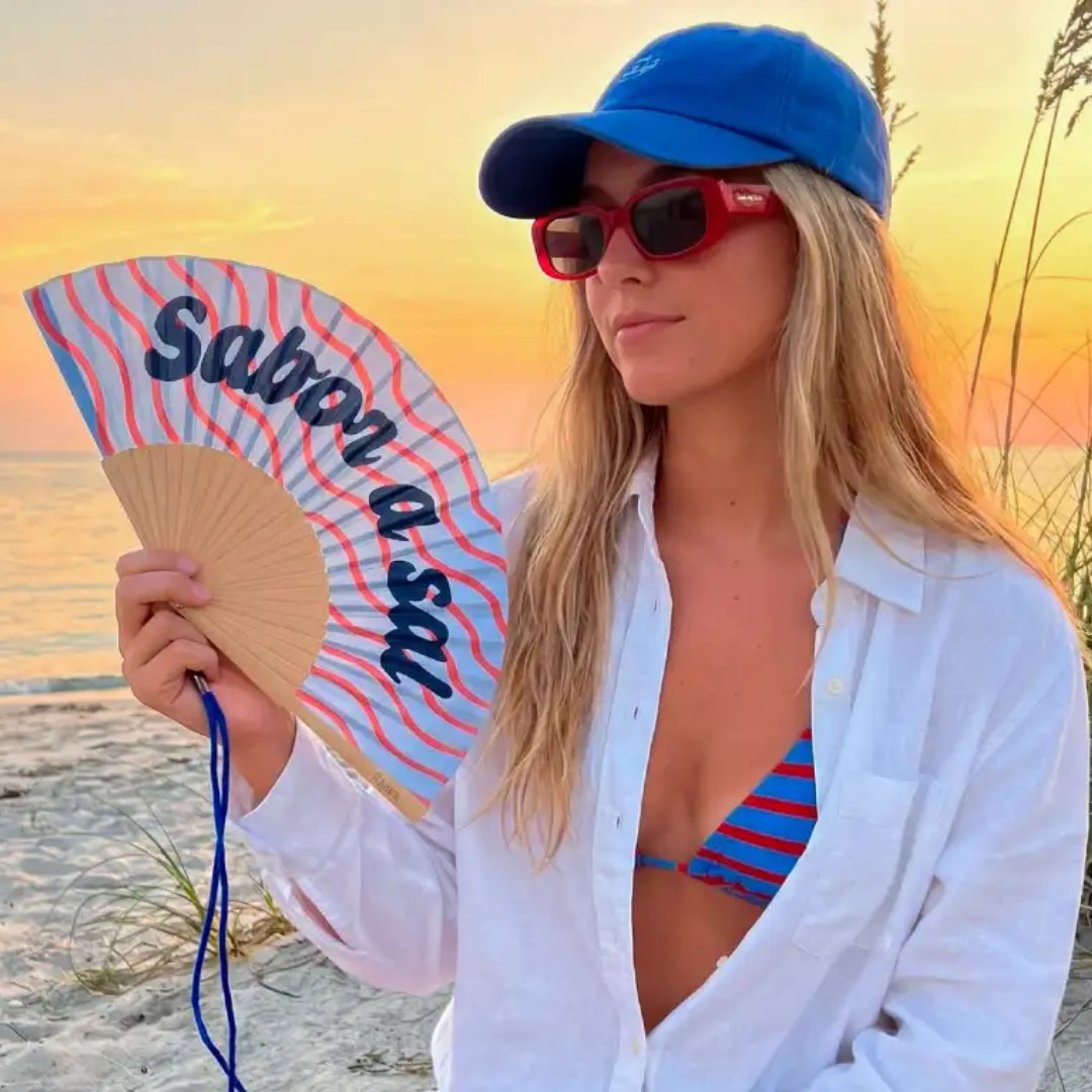 Abanico original Sabor a Sal con diseño veraniego para playa y vacaciones