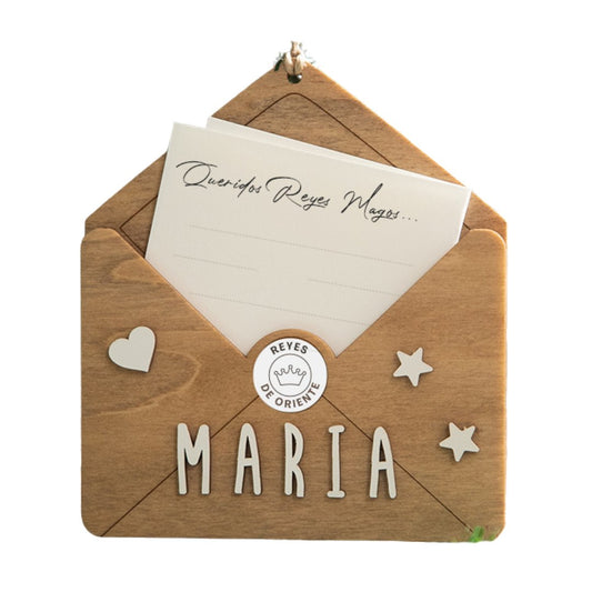 Adorno sobre de madera personalizable