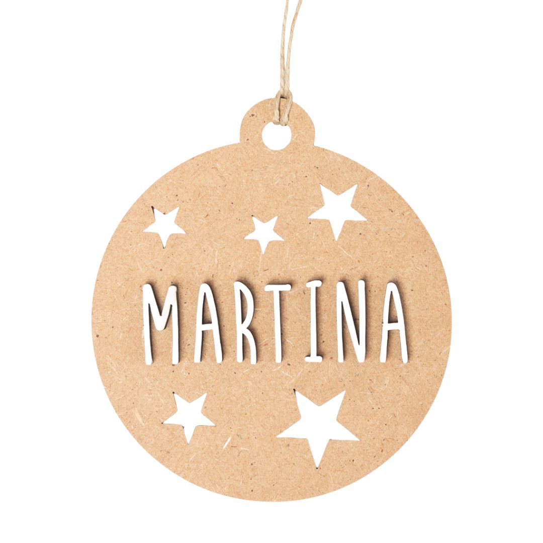 Bola de madera Navidad personalizada