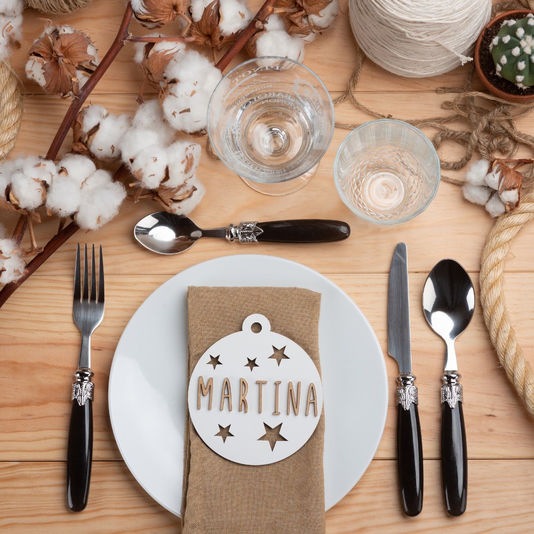 Bola de madera Navidad personalizada