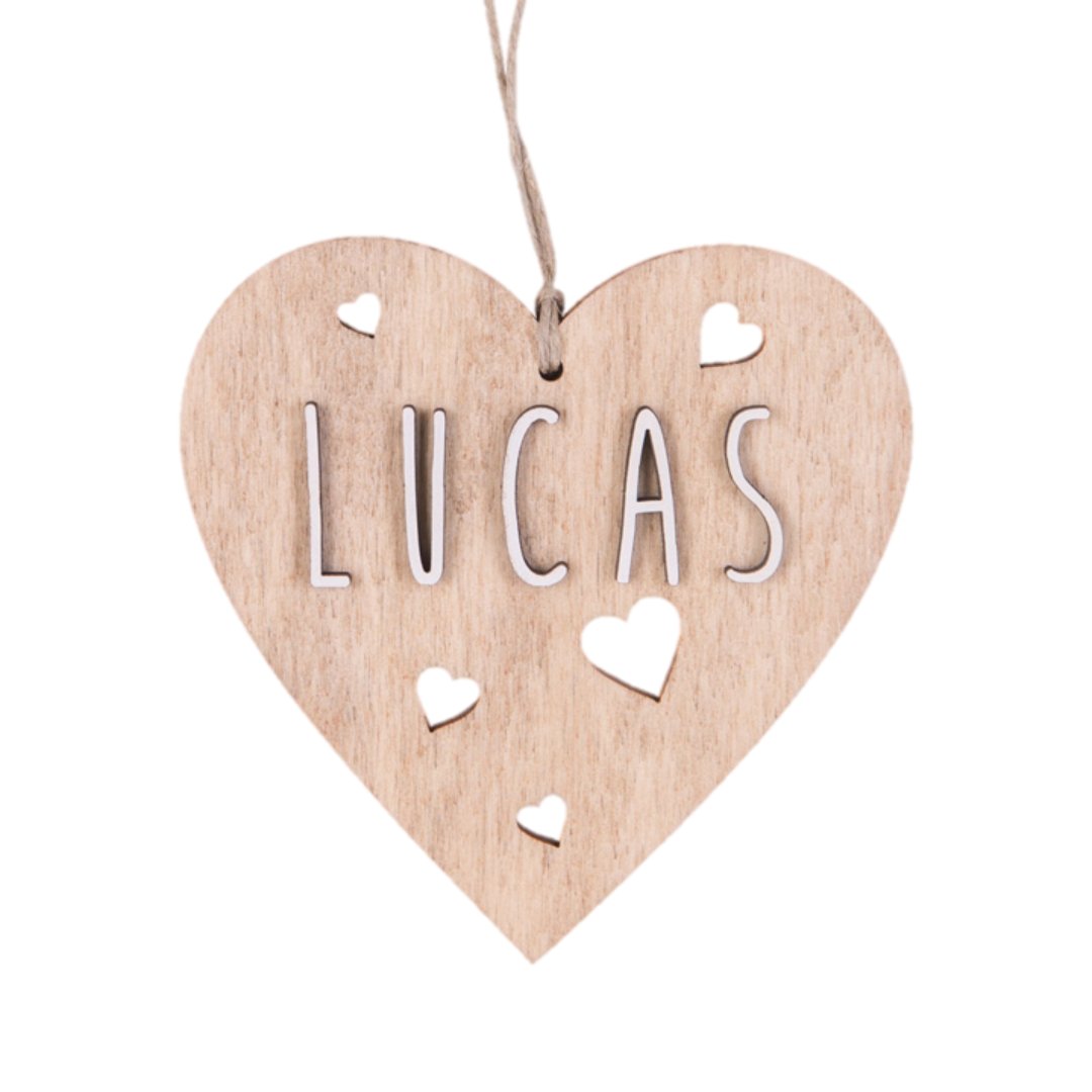 Corazón personalizado de madera