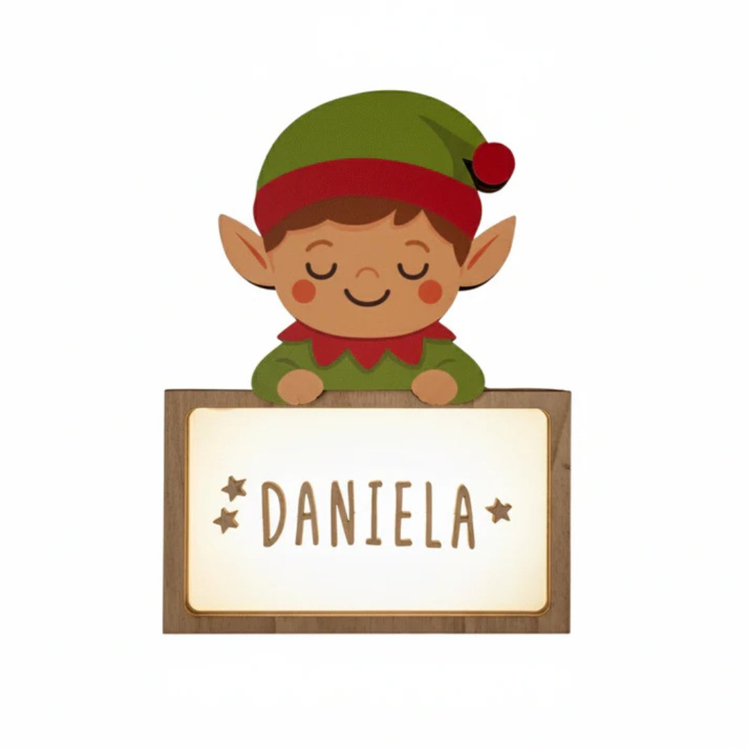 Lámpara de sobremesa Navidad | Papá Noel, Reno y Elfo