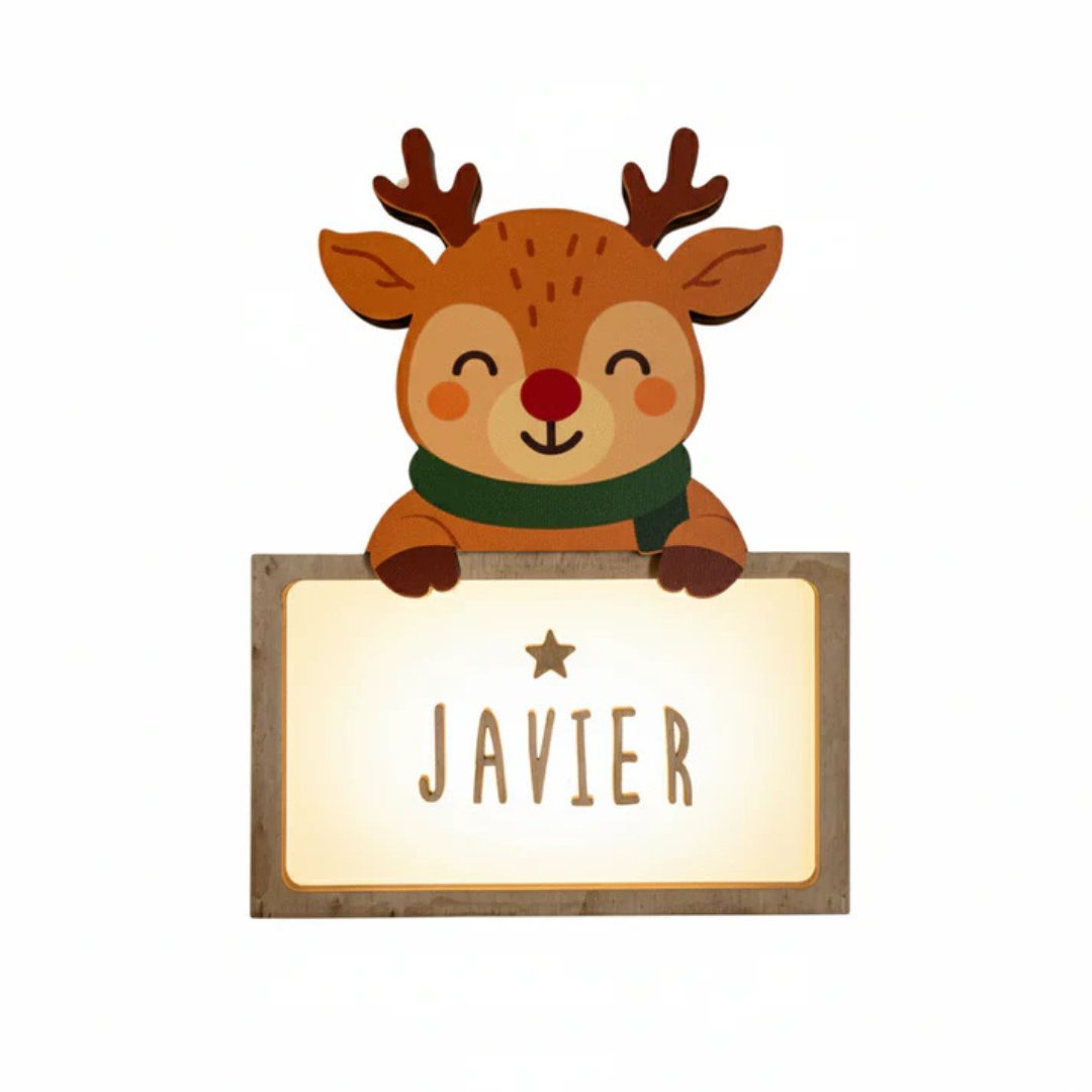 Lámpara de sobremesa Navidad | Papá Noel, Reno y Elfo