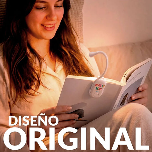 Lámpara flexible Born to Read para leer en la cama