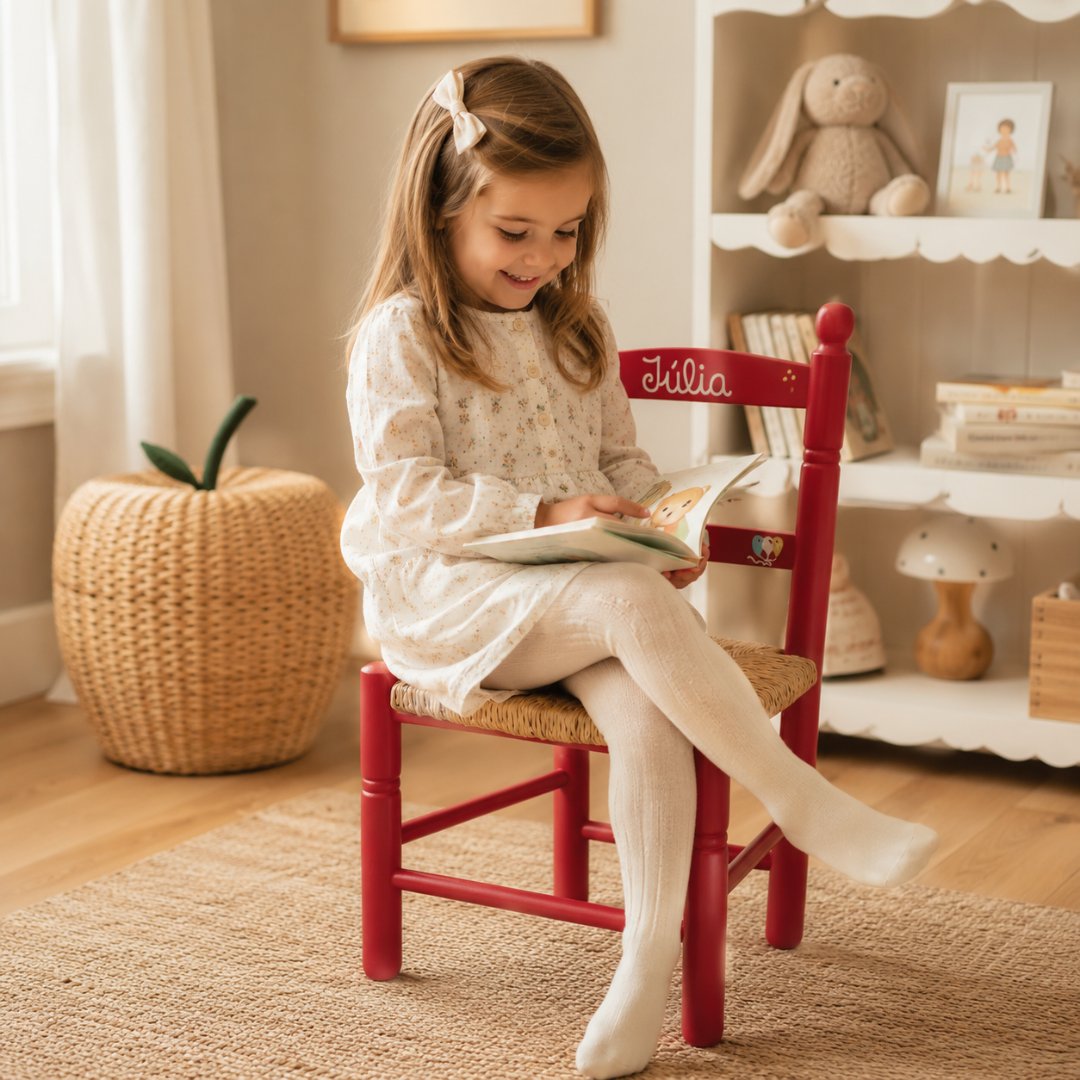 Silla de madera infantil personalizada