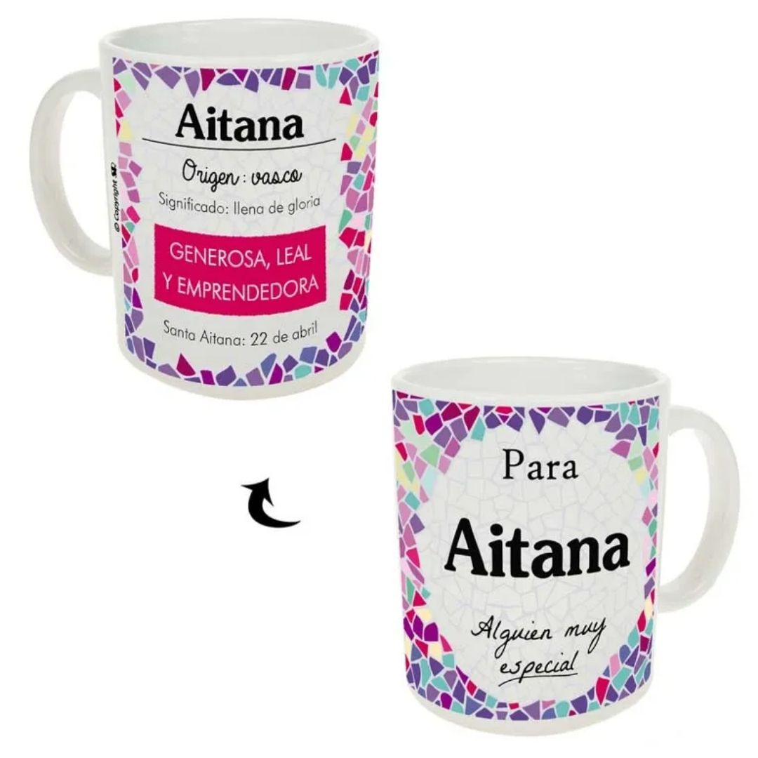 Taza trencadis personalizada
