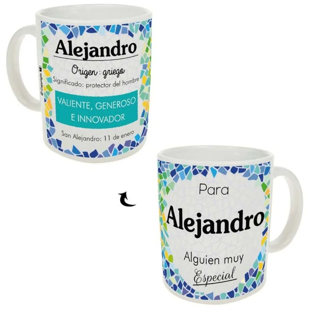 Taza trencadis personalizada