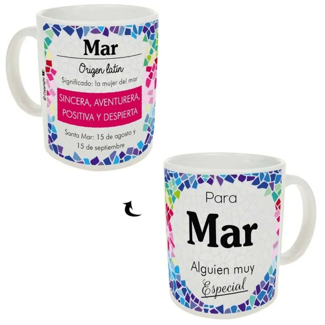 Taza trencadis personalizada