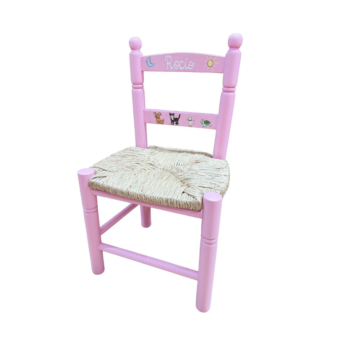 Silla de madera infantil personalizada