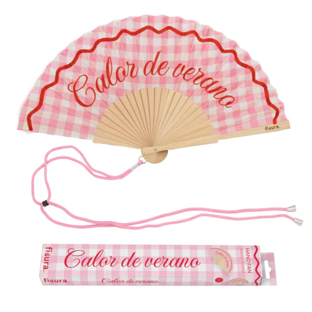 Abanico original Calor de Verano con diseño divertido para verano y playa