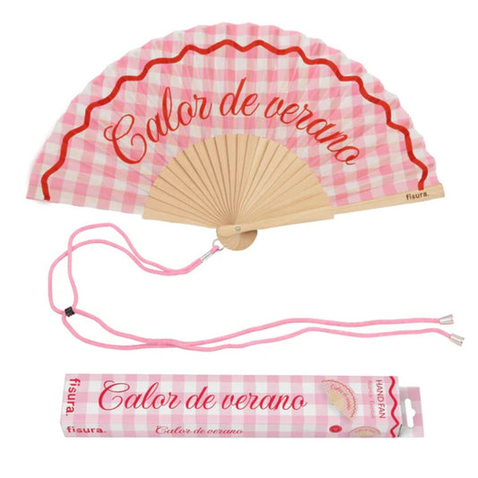 Abanico original Calor de Verano con diseño divertido para verano y playa