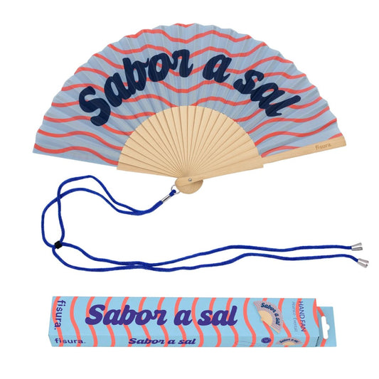 Abanico original Sabor a Sal con diseño veraniego para playa y vacaciones