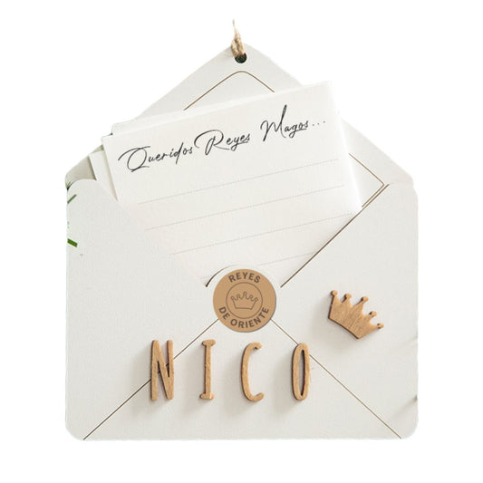 Adorno sobre de madera personalizable