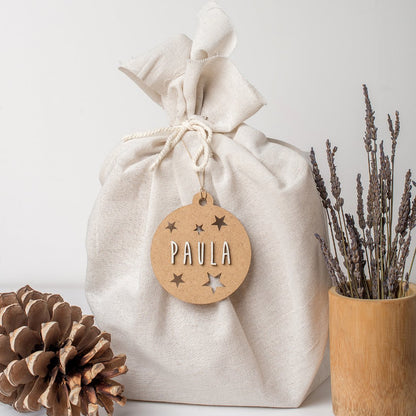Bola de madera Navidad personalizada