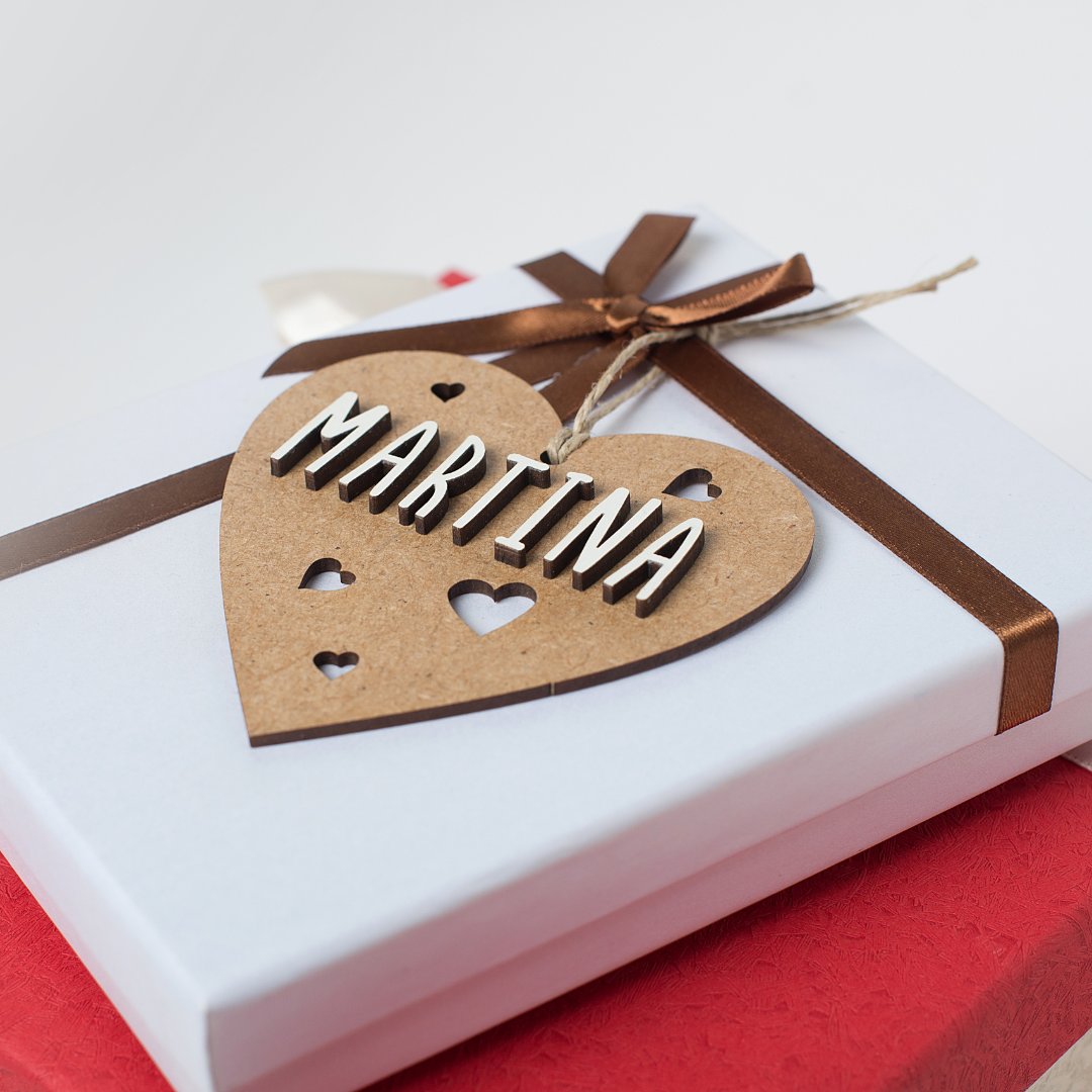 Corazón personalizado de madera