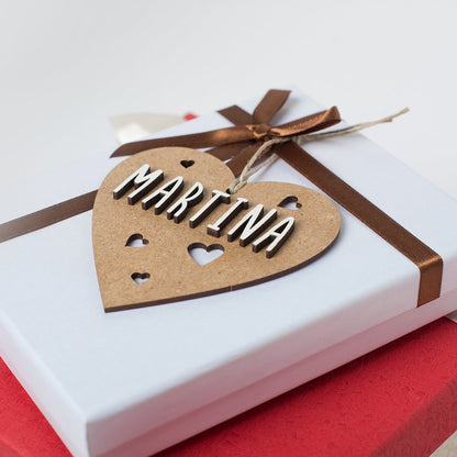 Corazón personalizado de madera