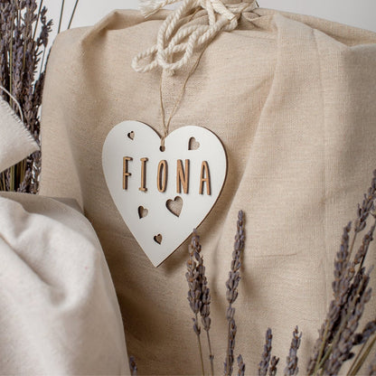 Corazón personalizado de madera