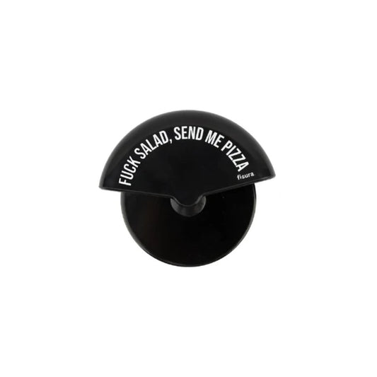 Corta-pizza Fisura con mensaje humorístico “Fuck Salad – Send me Pizza”
