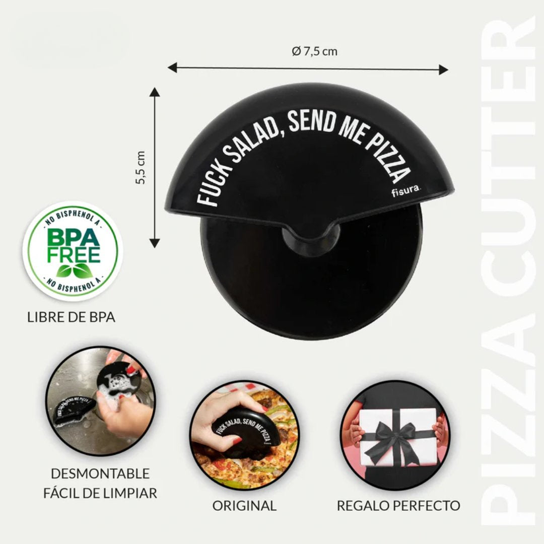Corta-pizza “Fuck Salad – Send me Pizza”
