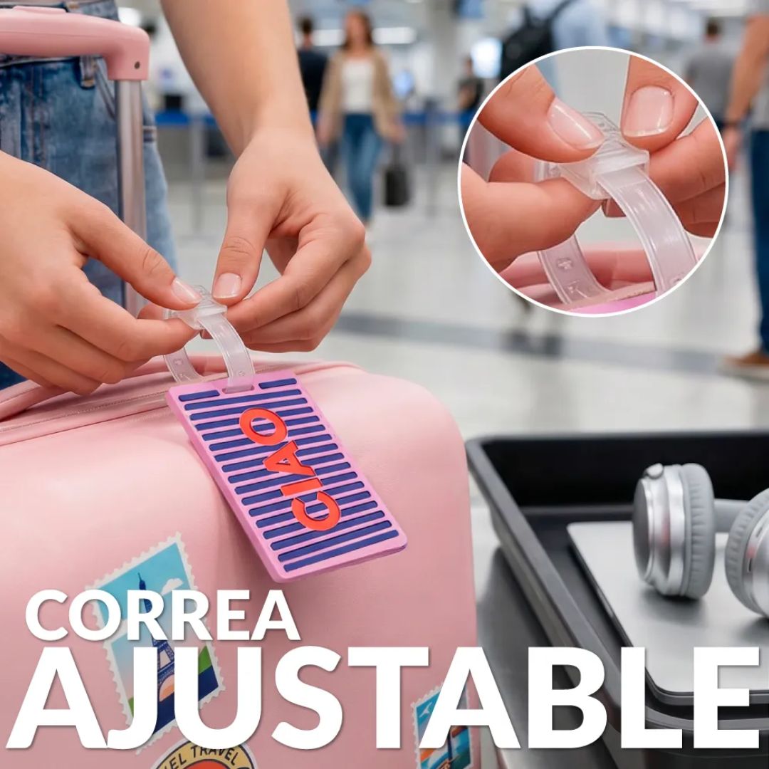 Etiqueta de equipaje Ciao con colgador para maleta