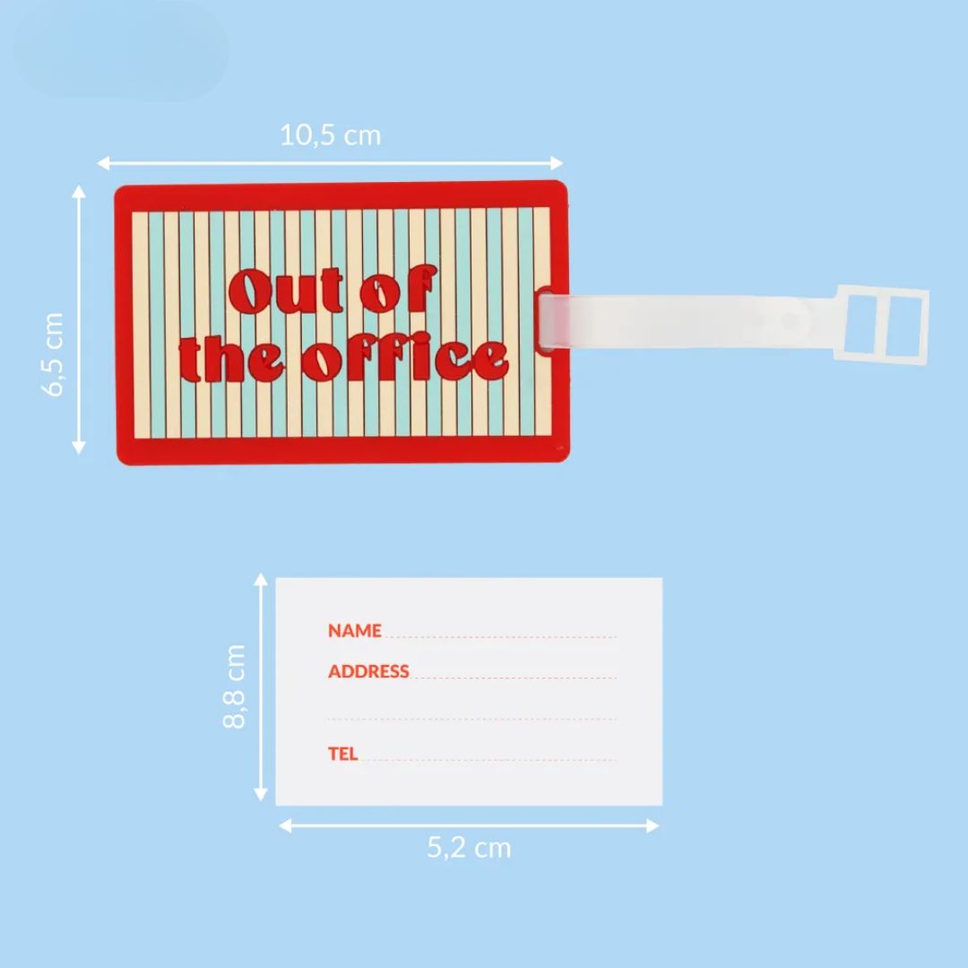 Identificador de maleta original con tarjeta para datos personales