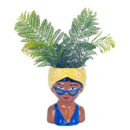 Jarrón busto mujer de cerámica