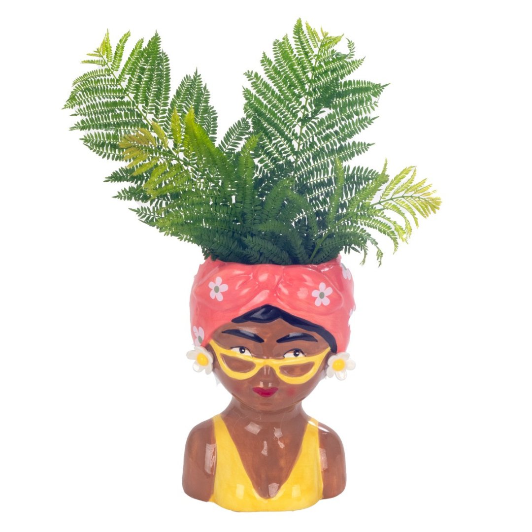 Jarrón busto mujer de cerámica