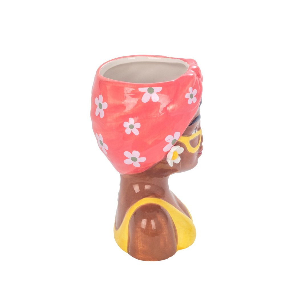 Jarrón busto mujer de cerámica