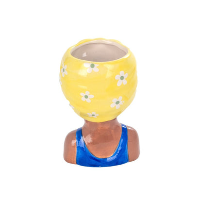 Jarrón busto mujer de cerámica