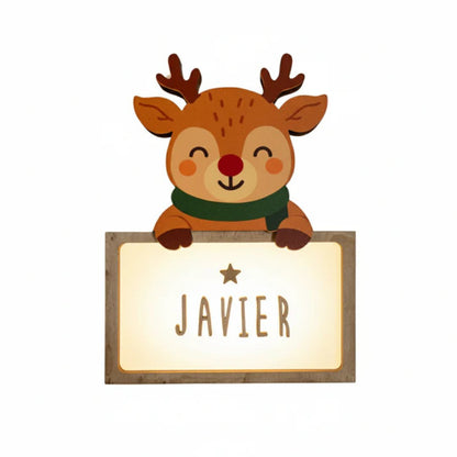 Lámpara de sobremesa Navidad | Papá Noel, Reno y Elfo