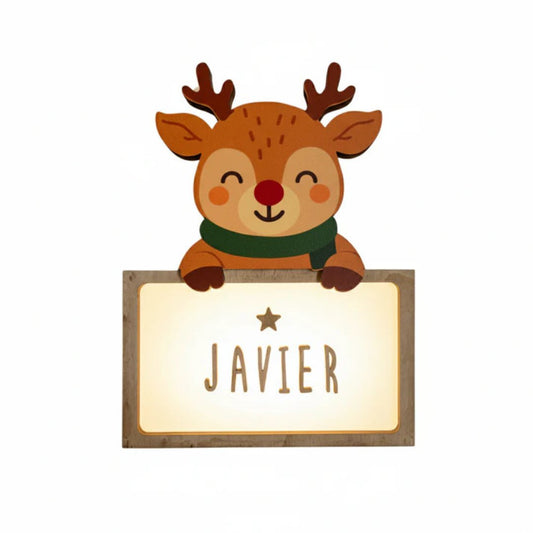 Lámpara de sobremesa Navidad | Papá Noel, Reno y Elfo