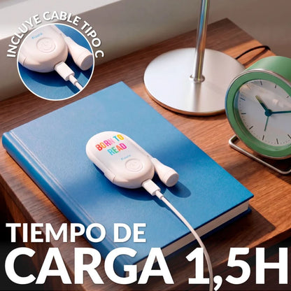 Luz de lectura recargable USB-C con cuello orientable 360 grados