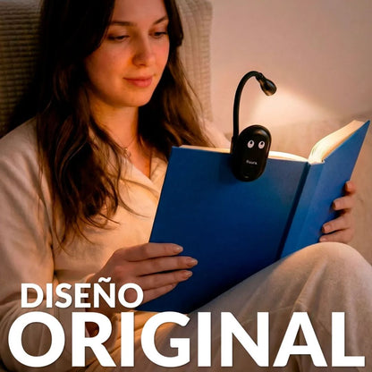 Lámpara flexible Ojos para leer libros en la cama