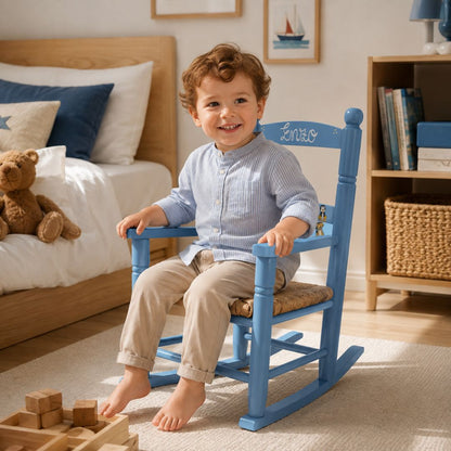 Mecedora de madera infantil personalizada 