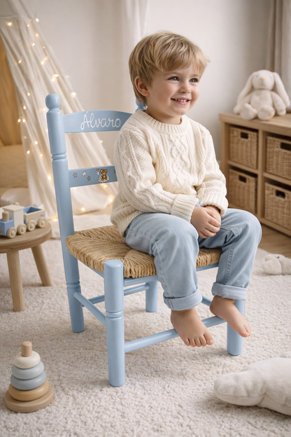 Silla de madera infantil personalizada