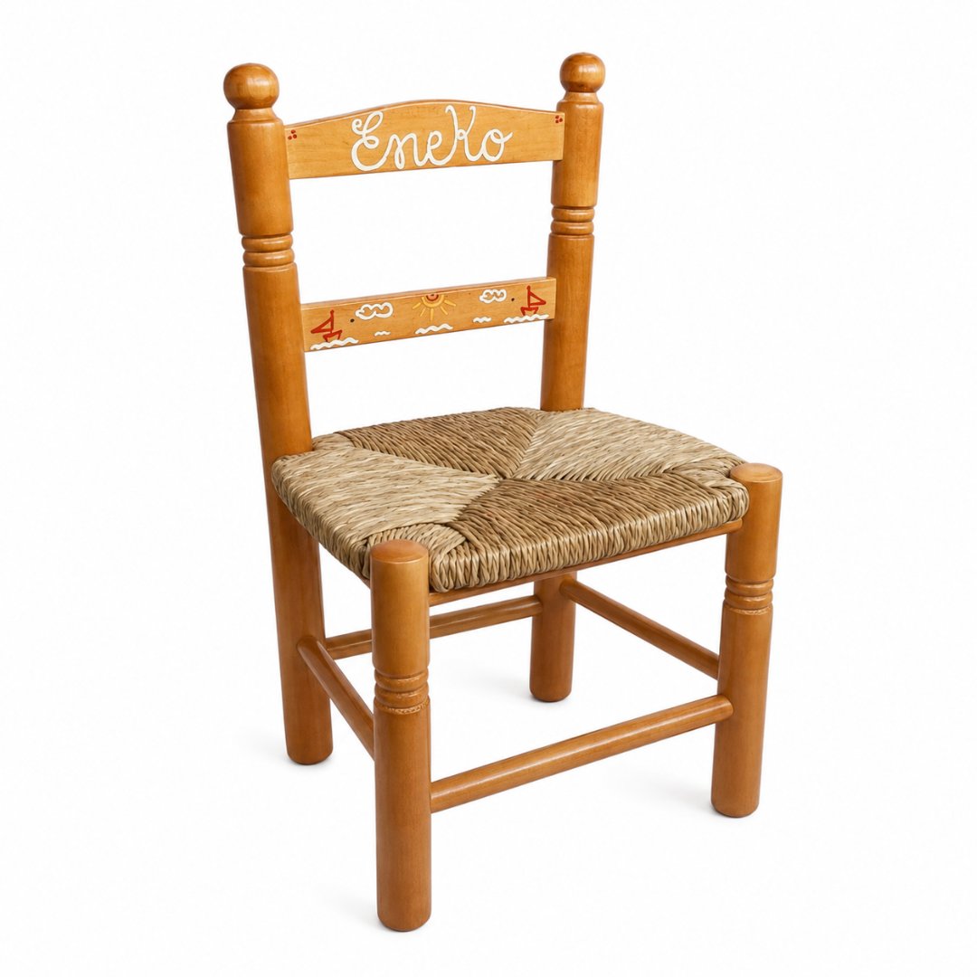 Silla de madera infantil personalizada