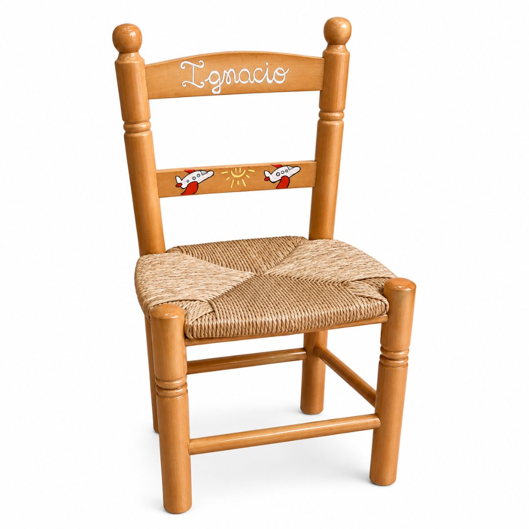 Silla de madera infantil personalizada