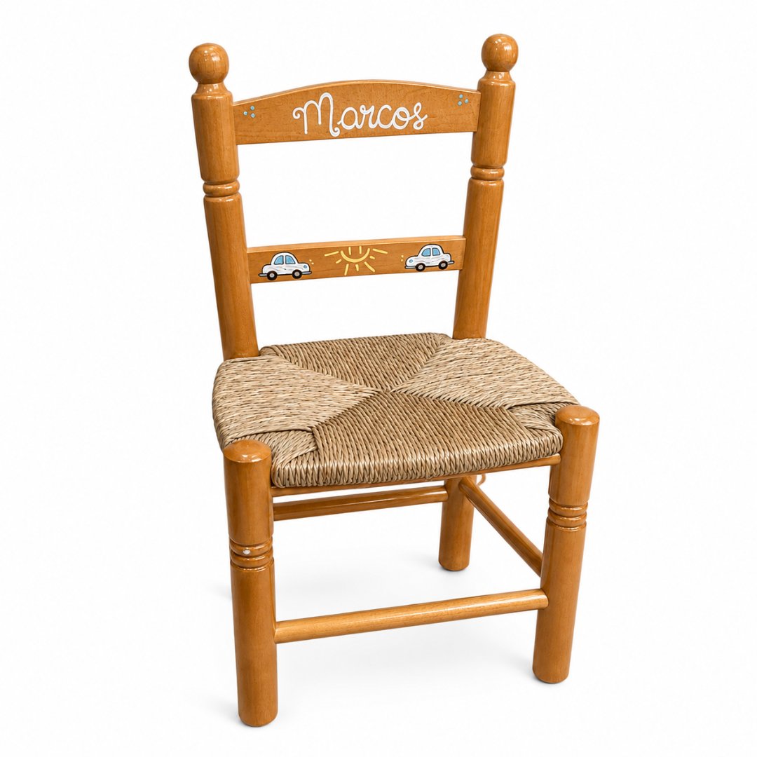 Silla de madera infantil personalizada