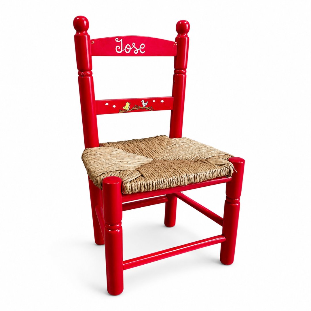 Silla de madera infantil personalizada