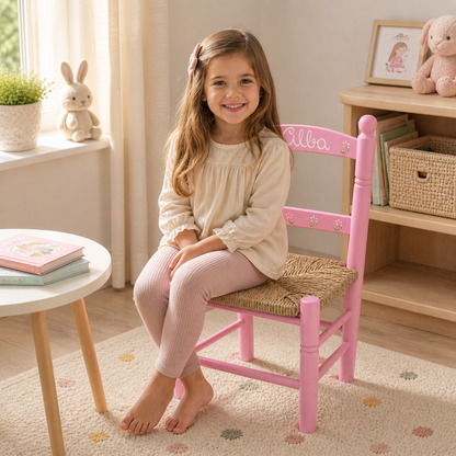 Silla de madera infantil personalizada