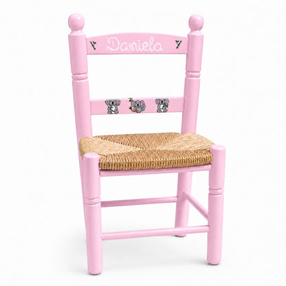 Silla de madera infantil personalizada
