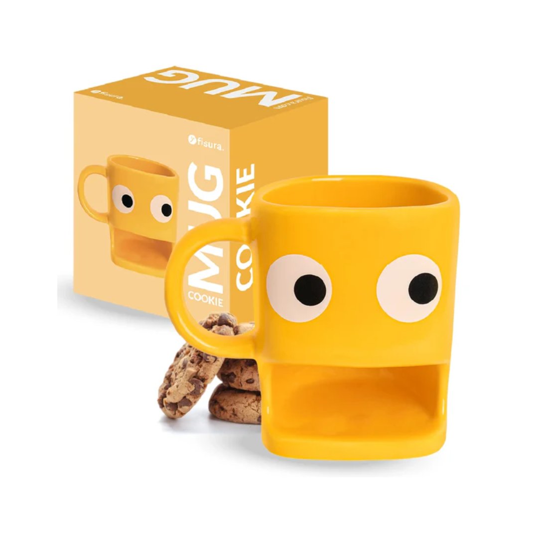 Taza para galletas amarilla Fisura