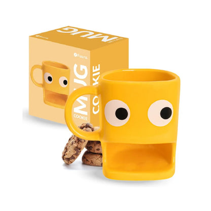 Taza para galletas amarilla Fisura