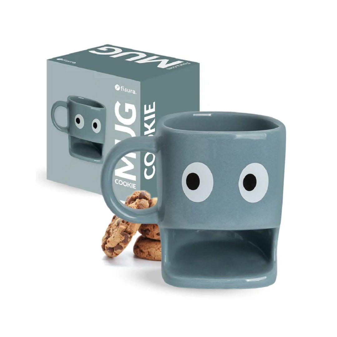 Taza para galletas azul Fisura