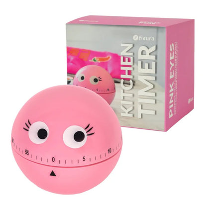 Temporizador de cocina rosa con ojos móviles de Fisura