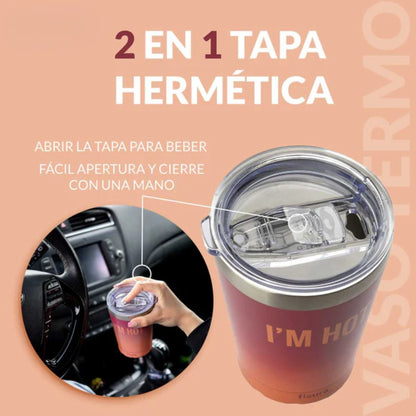 Vaso termo “I’m Hot” degradado