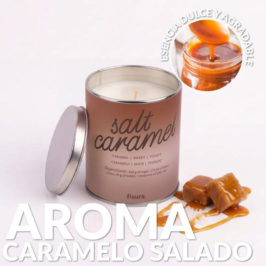 Vela Fisura con olor a caramelo salado para regalo original